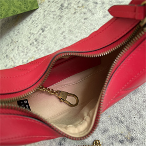 Gu.cci GG Marmont Half Moon Shaped Mini Bag Red 699514