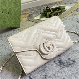 Gu.cci GG Marmont Mini Bag White 474575