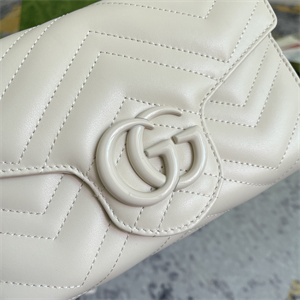 Gu.cci GG Marmont Mini Bag White 474575