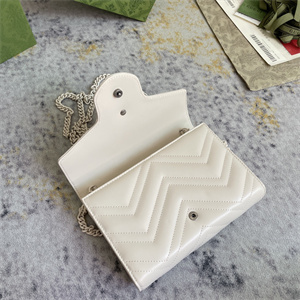 Gu.cci GG Marmont Mini Bag White 474575