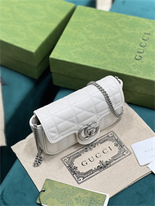 Gu.cci GG Marmont Mini Bag White 476433