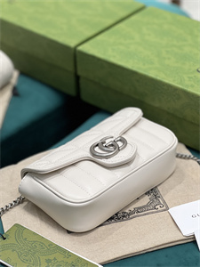 Gu.cci GG Marmont Mini Bag White 476433