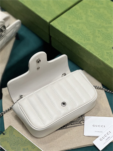 Gu.cci GG Marmont Mini Bag White 476433