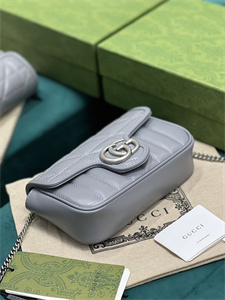 Gu.cci GG Marmont Mini Bag Grey 476433