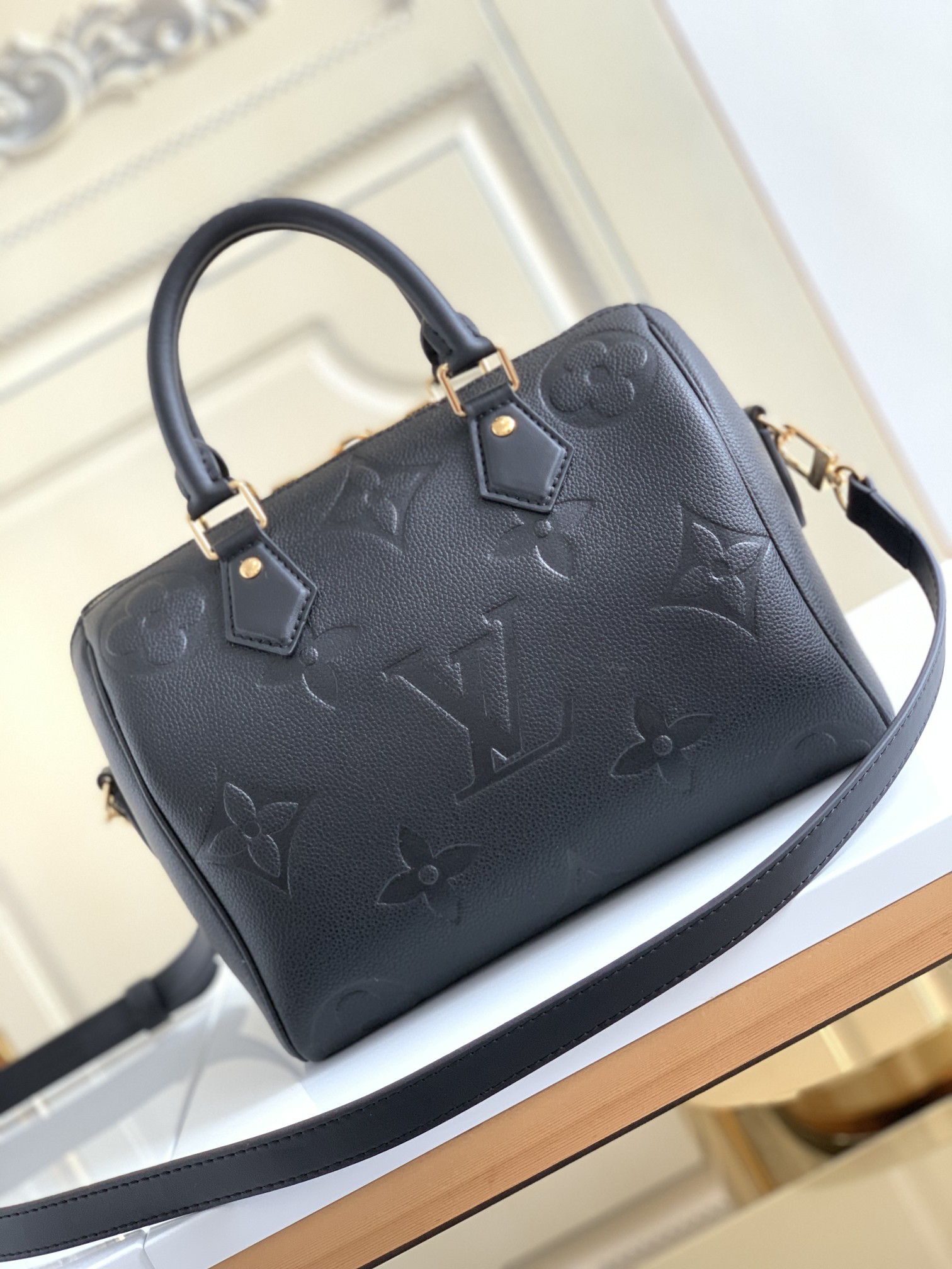 L.V Speedy Bandoulière 25 Monogram Empreinte Black M58947