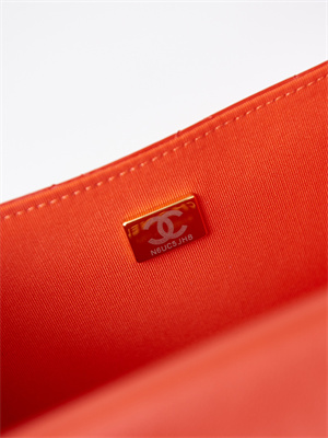 Cha.nel Small Box Bag Patent Calfskin & Gold-Tone Metal Red AS4511