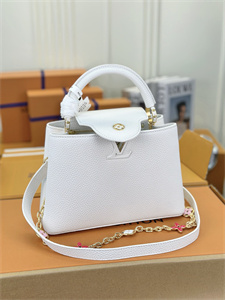 L.V Capucines BB Bag Taurillon Leather White M22375