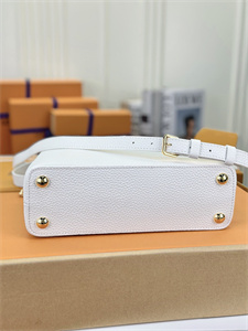 L.V Capucines BB Bag Taurillon Leather White M22375