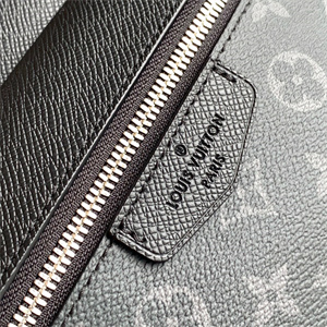 L.V Outdoor Messenger Bag Taiga Cowhide & Monogram Eclipse Black M30233