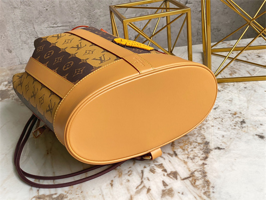 L.V Randonne Backpack Monogram Stripes Brown Canvas M45968