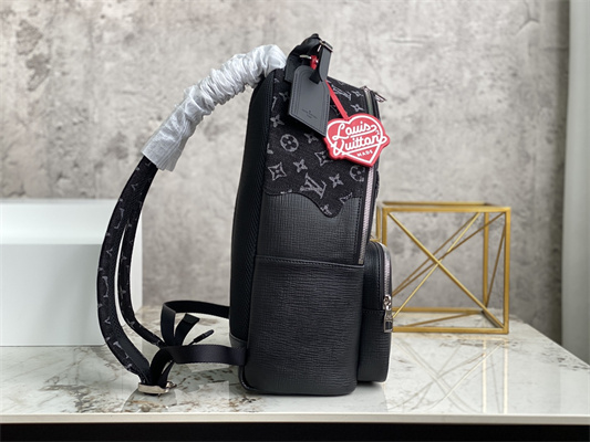 L.V MultiPocket Backpack Taurillon Leather& Monogram Denim Black M45973