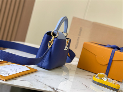 L.V Capucines Mini Bag Taurillon Leather Royal Blue/Light Blue M59440