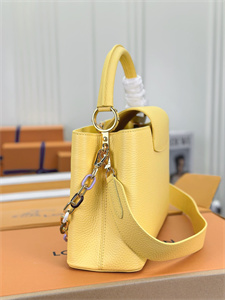 L.V Capucines MM Bag Taurillon Leather Yellow M21798