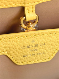 L.V Capucines MM Bag Taurillon Leather Yellow M21798