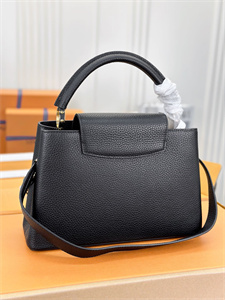 L.V Capucines MM Bag Taurillon Leather Black M21798