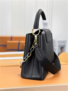 L.V Capucines MM Bag Taurillon Leather Black M21798