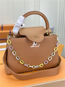 L.V Capucines MM Bag Taurillon Leather Brown M21798