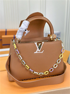 L.V Capucines MM Bag Taurillon Leather Brown M21798