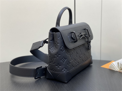 L.V Steamer PM Bag Monogram Embossed Taurillon Cowhider Leather M24436