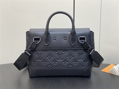 L.V Steamer PM Bag Monogram Embossed Taurillon Cowhider Leather M24436