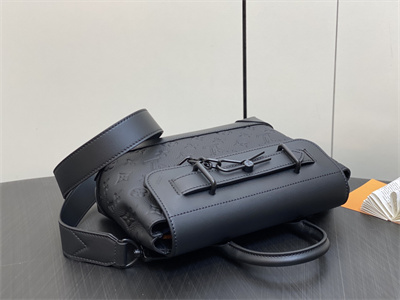 L.V Steamer PM Bag Monogram Embossed Taurillon Cowhider Leather M24436