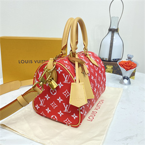 L.V Speedy P9 Bandoulière 25 Monogram Soft Calfskin Red M24425