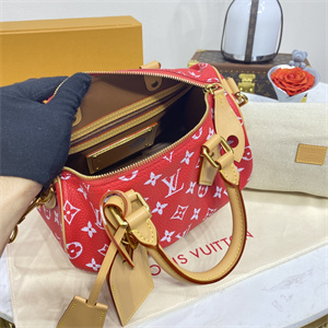 L.V Speedy P9 Bandoulière 25 Monogram Soft Calfskin Red M24425