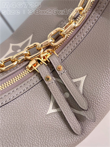 L.V Loop Hobo Bag Monogram Empreinte Cowhide Tourterelle Gray/Cream M46725