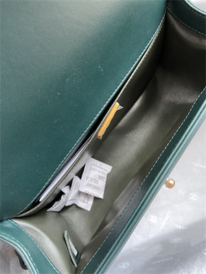 Cha.nel Medium Leboy Bag With Top Handle Python Leather Gold Metal A94804