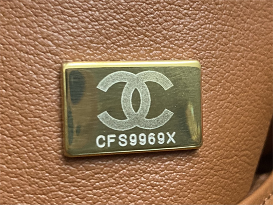 Cha.nel Hobo Handbag Tote Bag Calfskin Gold Tone Metal Caramel AS4210