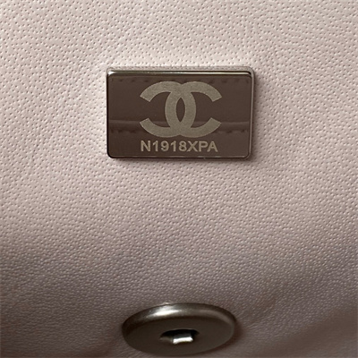 cha.nel S*per mini flap bag lambskin with ball silver tone metal nude as1786