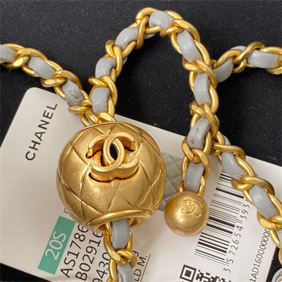 cha.nel S*per mini flap bag lambskin with ball gold tone metal lt blue as1786