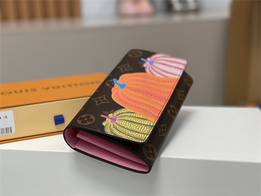 L.V X YK Sarah Wallet Pumpkin Monogram Canvas M82114