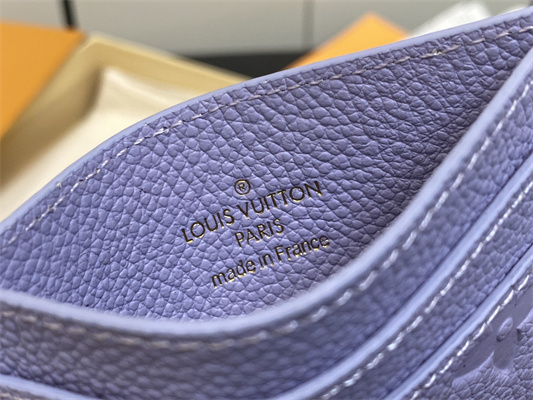 L.V Charms Card Holder Monogram Empreinte Lt Purple M82172