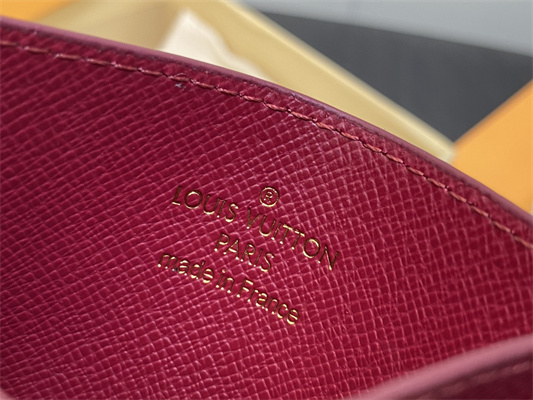 L.V Charms Card Holder Monogram Canvas Purple Red M82739