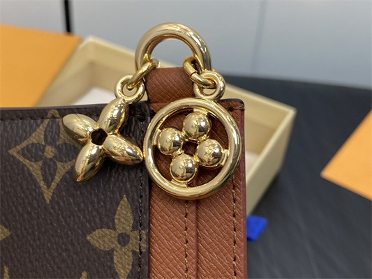 L.V Charms Card Holder Monogram Canvas Brown M82739