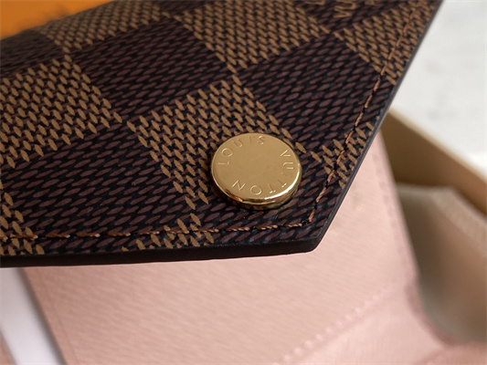 L.V Victorine Wallet Damier Ebene Inside Pink N41700