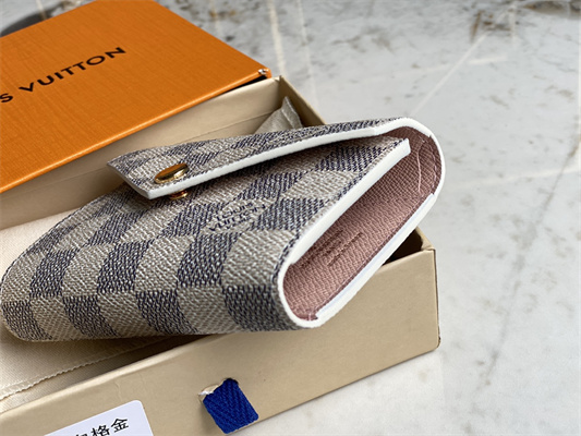 L.V Victorine Wallet Damier Azur Inside Pink N41938