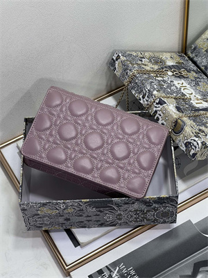 cd miss D*or chain pouch cannage lambskin peony pink