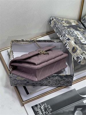 cd miss D*or chain pouch cannage lambskin peony pink