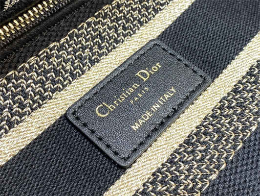 CD Medium Lady Di.or D-Lite Bag Jardin d’Hiver Embroidery Black