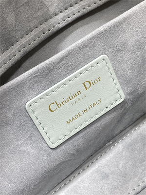 CD Medium Lady D-Joy Bag Cannage Lambskin Gold Tone Metal Placid Blue