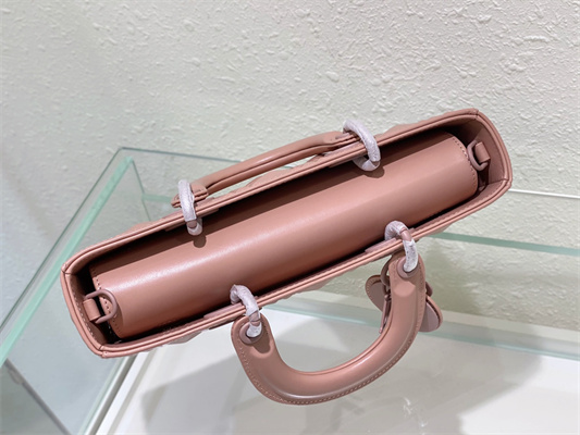 cd medium lady d-joy bag cannage calfskin with Di*m*nd motif pink