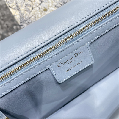 cd large di.or caro bag S*pple cannage calfskin gold tone metal blue