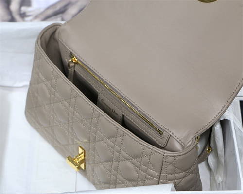 cd medium di.or caro bag S*pple cannage calfskin gold tone metal taupe