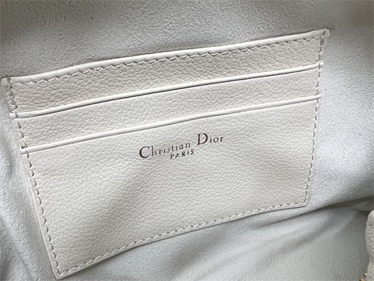 cd caro d-cosy mini bag S*pple cannage calfskin gold tone metal cream