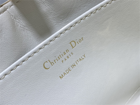 CD Caro Colle Noire Clutch with Chain Latte Cannage Lambskin Gold Tone Metal