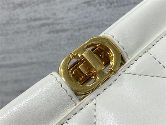 CD Caro Colle Noire Clutch with Chain Latte Cannage Lambskin Gold Tone Metal