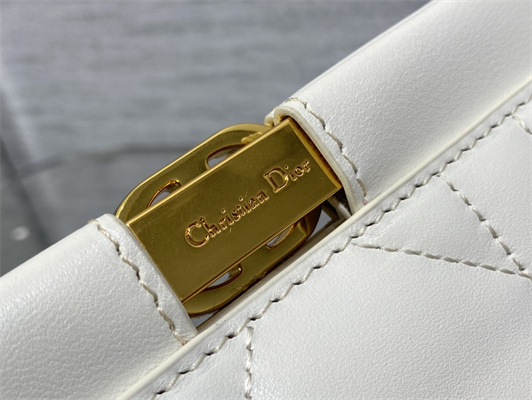 CD Caro Colle Noire Clutch with Chain Latte Cannage Lambskin Gold Tone Metal