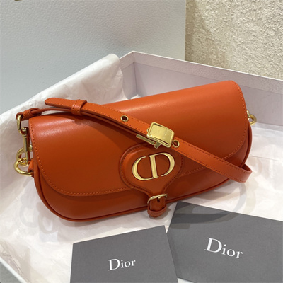 CD Di.or Bobby East-West Bag Box Calfskin Orange